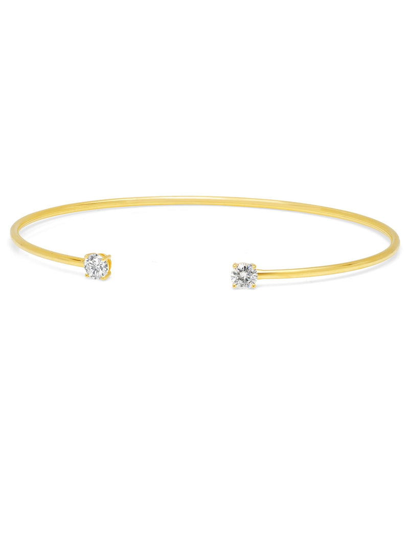 Eclipse Bangle Finished in 18kt Yellow Gold - 4 mm stones - CRISLU