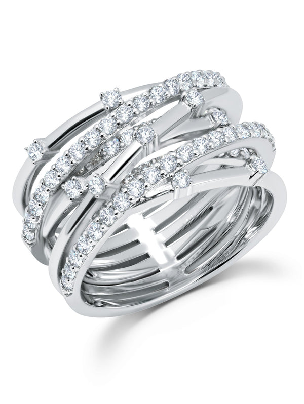 Entwined Ring Finished in Pure Platinum - CRISLU