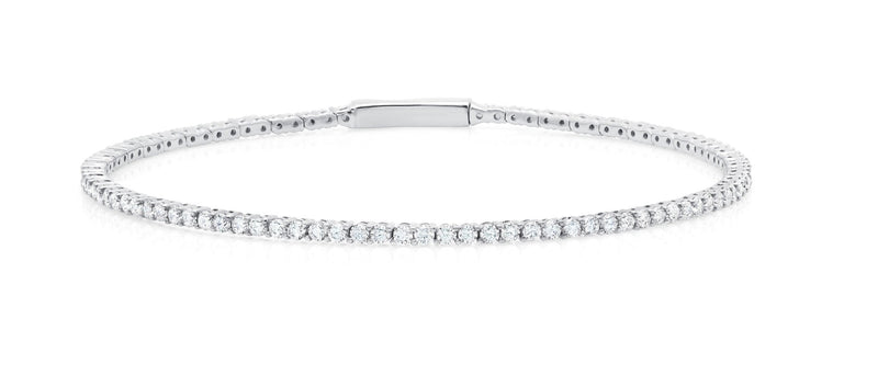 3.11 carat total weight Round Brilliant Cut Classic Diamond Tennis Bracelet  (Platinum) — Shreve, Crump & Low