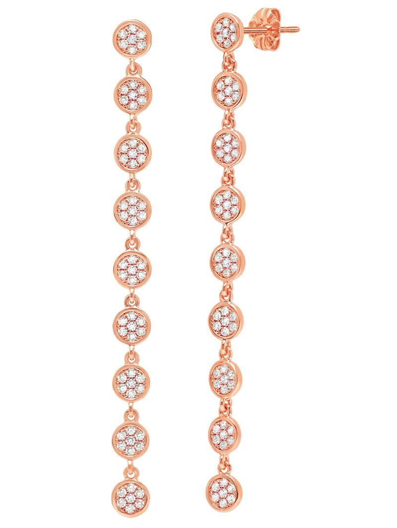 Infinity Drop Earrings Finished in 18kt Rose Gold - CRISLU