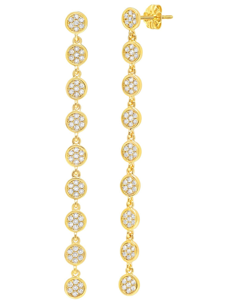 Infinity Drop Earrings Finished in 18kt Yellow Gold - CRISLU