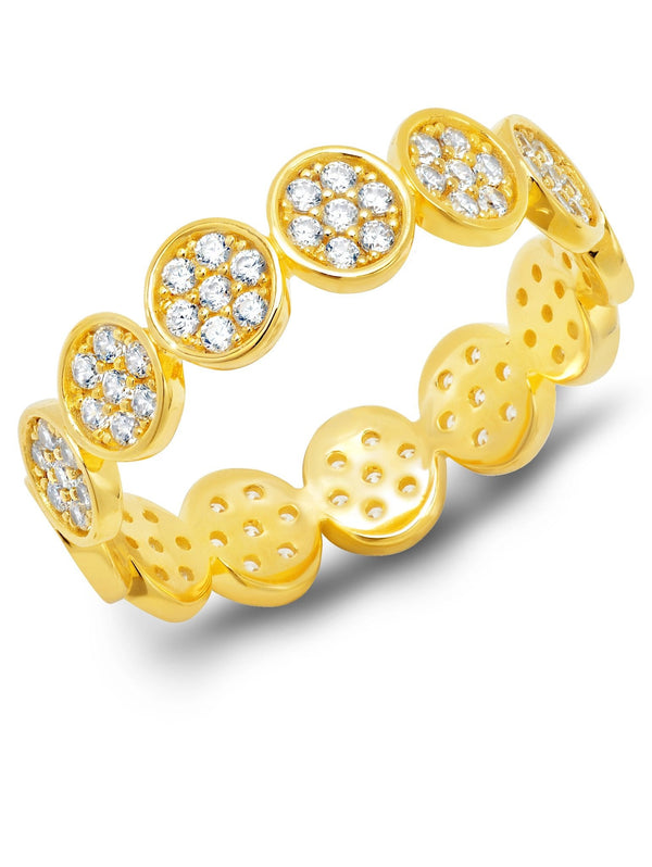 Infinity Eternity Band Finished in 18kt Yellow Gold - CRISLU