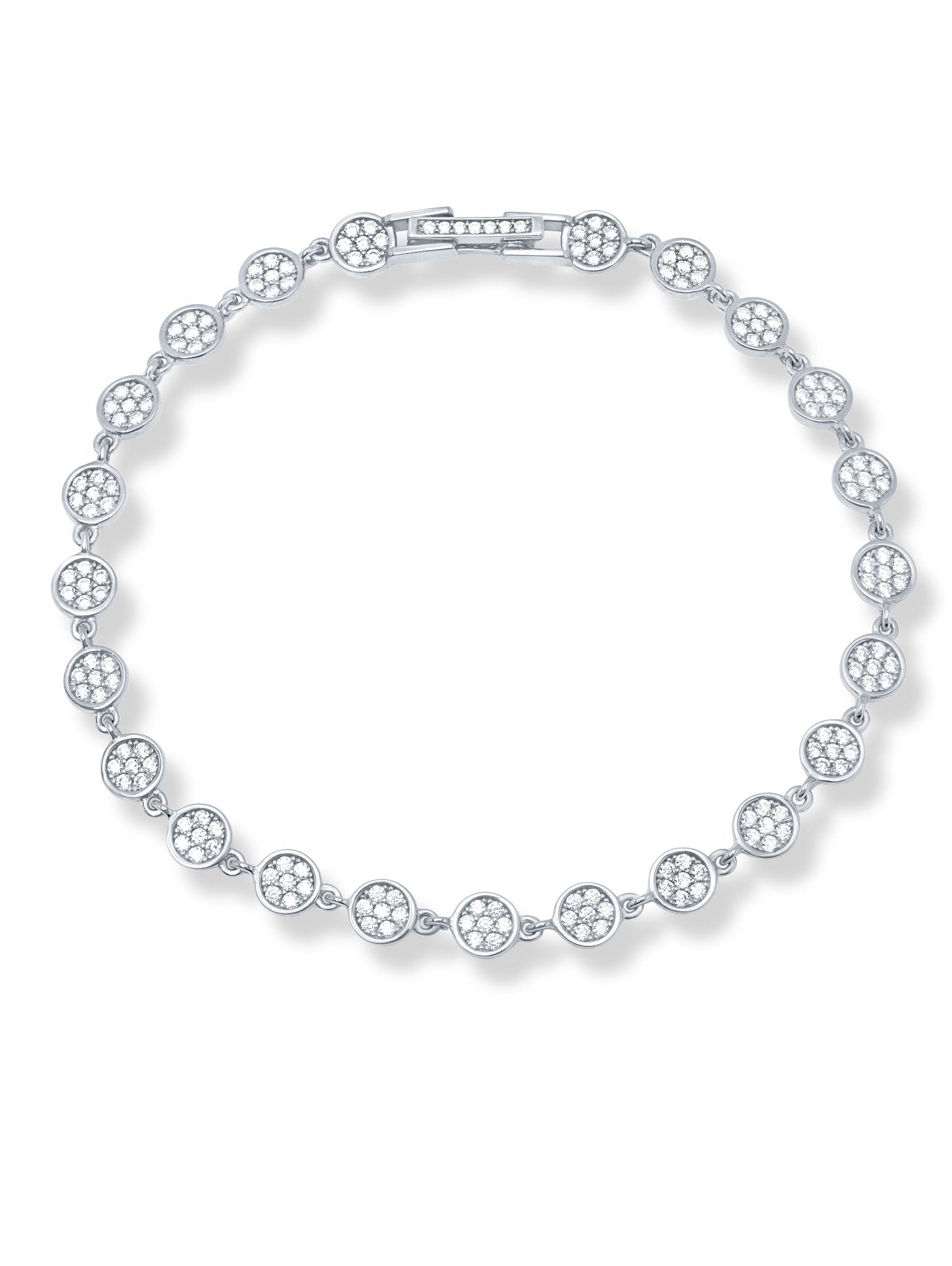 Infinity Tennis Bracelet Finished in Pure Platinum - CRISLU