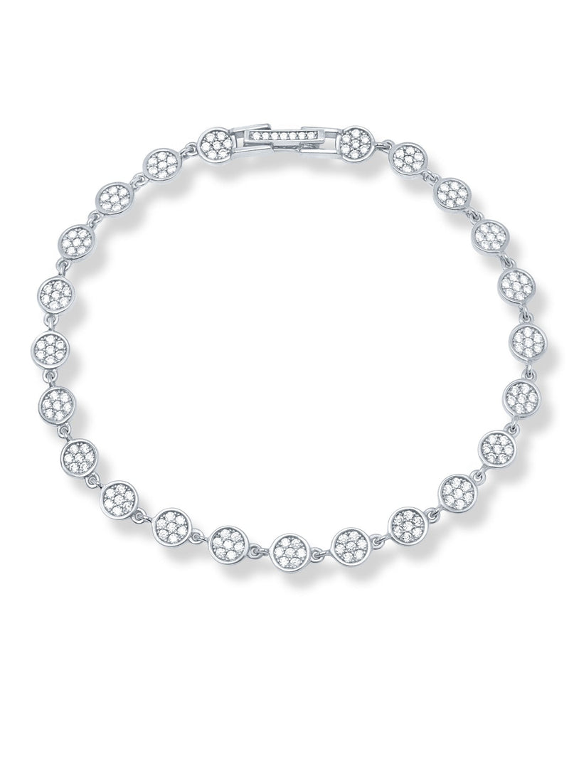 Infinity Tennis Bracelet Finished in Pure Platinum - CRISLU