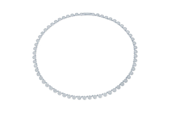 Infinity Tennis Necklace Finished in Pure Platinum - CRISLU