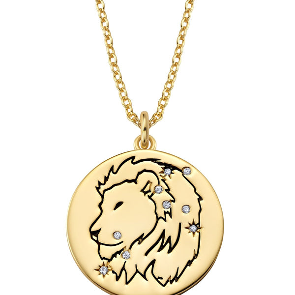 IBB 9ct Yellow Gold Zodiac Necklace, Leo at John Lewis & Partners