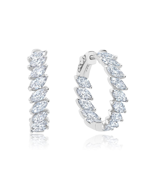 Marquis Cut Inside Out Hoop Earring - CRISLU