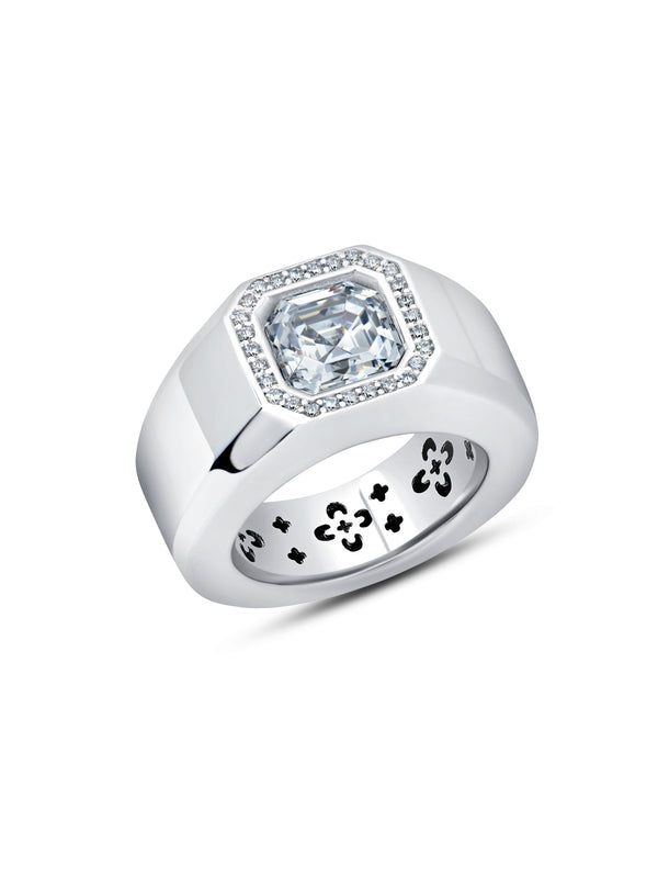 Mens Asscher Cut Ring - CRISLU