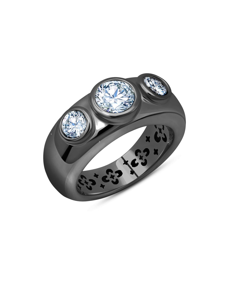 Buy Zavya Solitaire Rhodium Plated 925 Sterling Silver Ring for Men Online