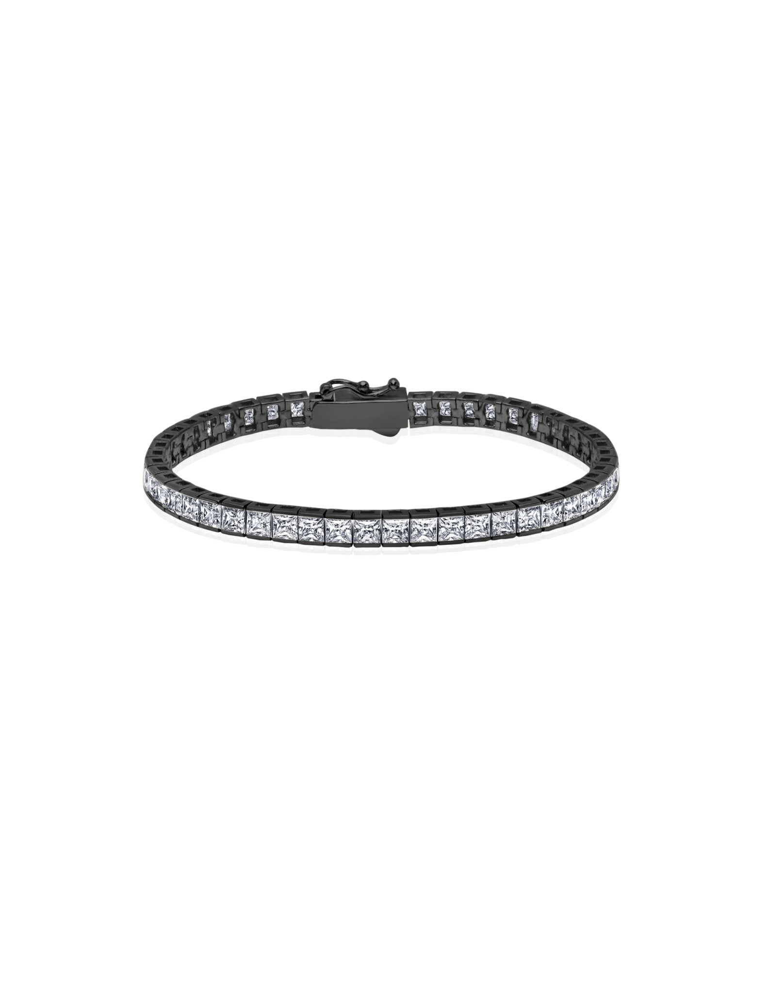 Square cut tennis bracelet Clearance