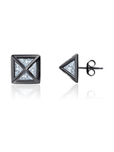 Mens Triangle Cut Earrings - CRISLU