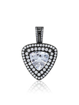 Mens Trillion Cut Pendant With Pave Border - CRISLU