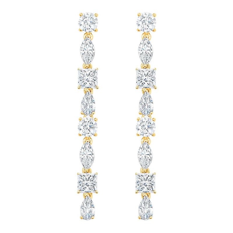 Multi Shape Drop Earrings - CRISLU