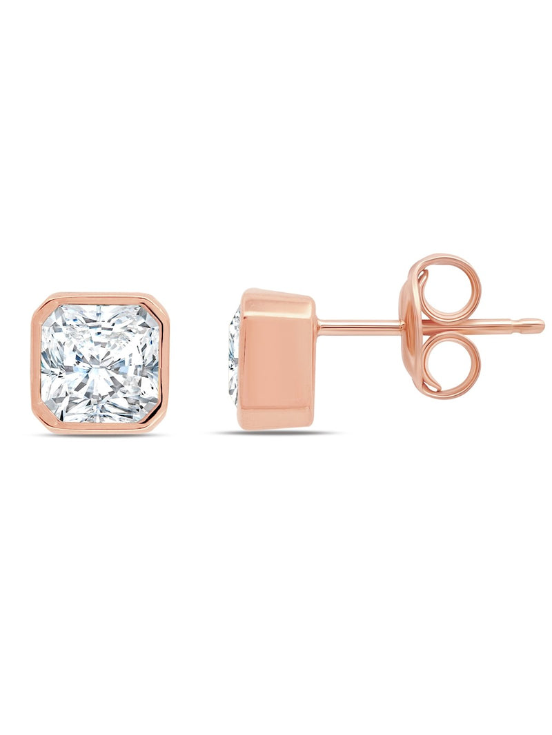 Opulence Stud Earrings Finished in 18kt Rose Gold - CRISLU