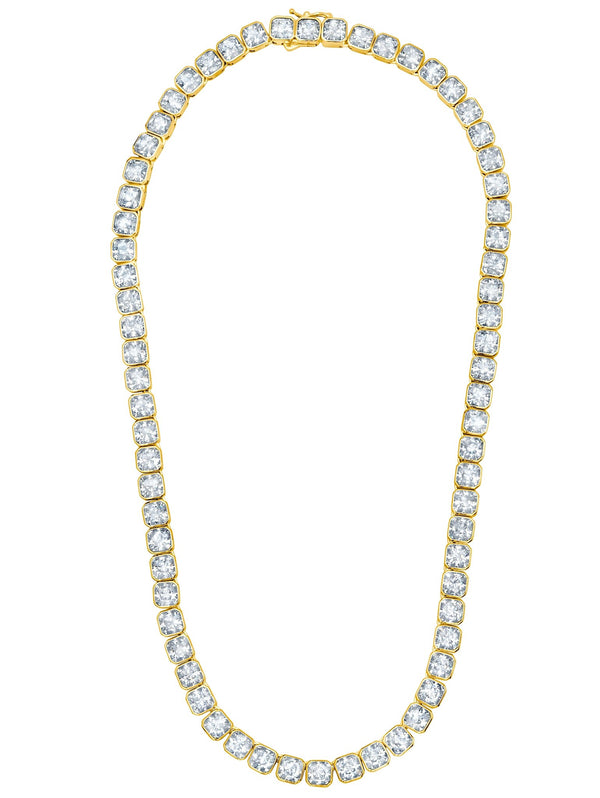 Opulence Tennis Necklace Finished in 18kt Yellow Gold - CRISLU