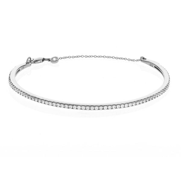 Pave Chain Bangle Finished in Pure Platinum - CRISLU
