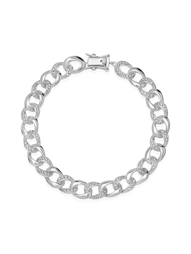 Pave Curb Linked Bracelet - CRISLU