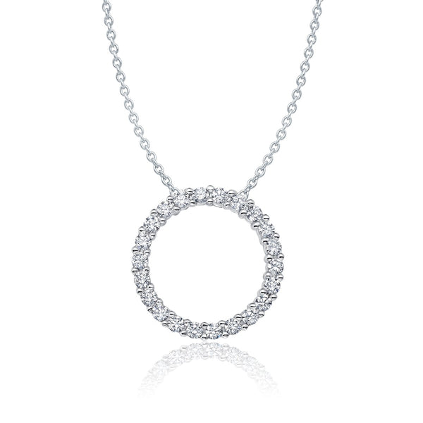 Sterling Silver and CZ Open Circle Necklace | Avanti Jewellers Derbys