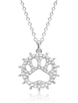 Paw Print Cubic Zirconia Necklace - CRISLU