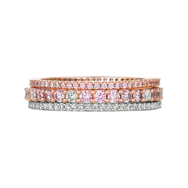 Pink and Clear Stunning Stacks Set - CRISLU