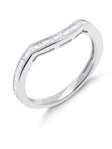 Platinum Marquise Solitaire w/ Baguette Accent Band Ring Set Finished in Pure Platinum - CRISLU