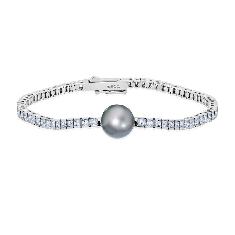 Classic Pear Tennis Bracelet Finished in Pure Platinum - CRISLU