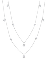 Prism Baguette 36" Necklace Finished in Pure Platinum - CRISLU