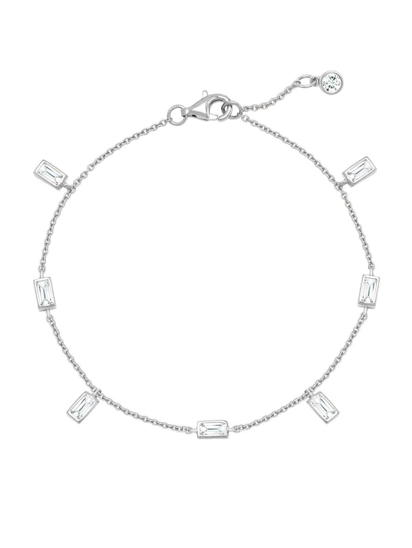 Prism Baguette Bracelet Finished in Pure Platinum - CRISLU