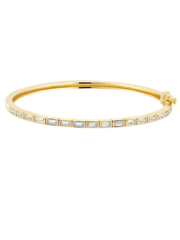 Prism II Cubic Zirconia Bracelet Bangle Finished in 18kt Yellow Gold - CRISLU