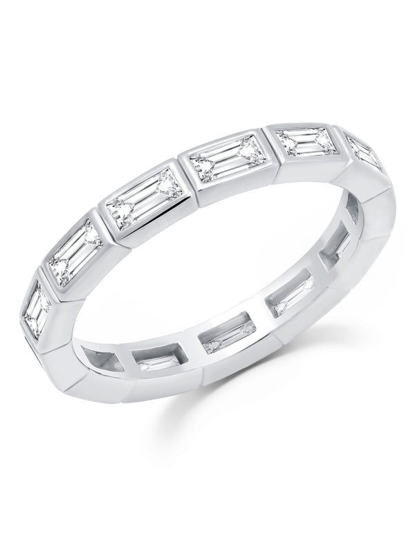 Prism II Eternity Band Finished in Pure Platinum - CRISLU