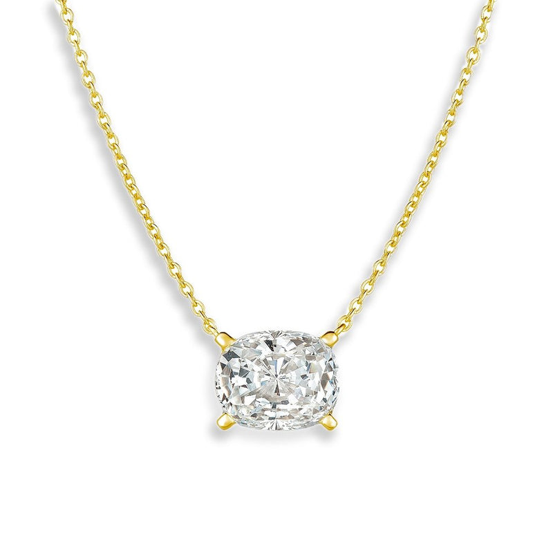 Jolics 2.0ct Cushion Cut Halo Pendant Necklace – jolics