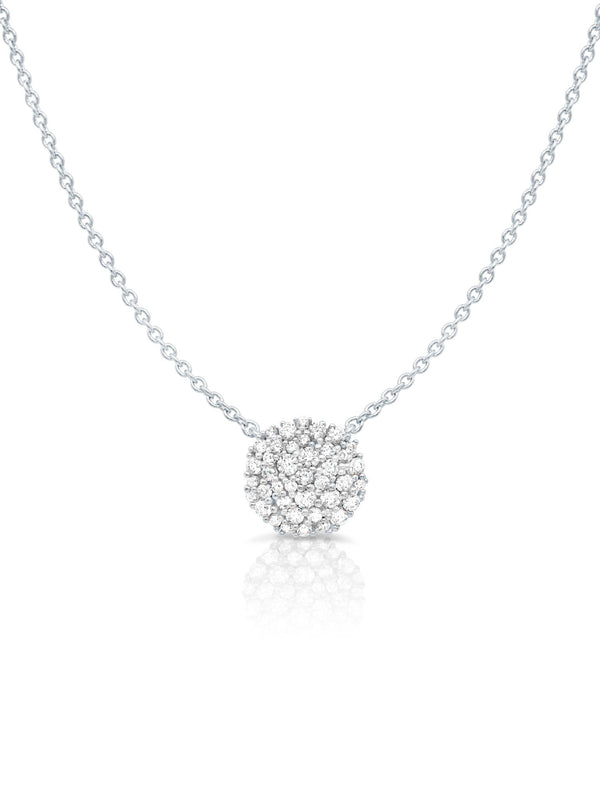 Round Glisten Necklace Finished in Pure Platinum - CRISLU