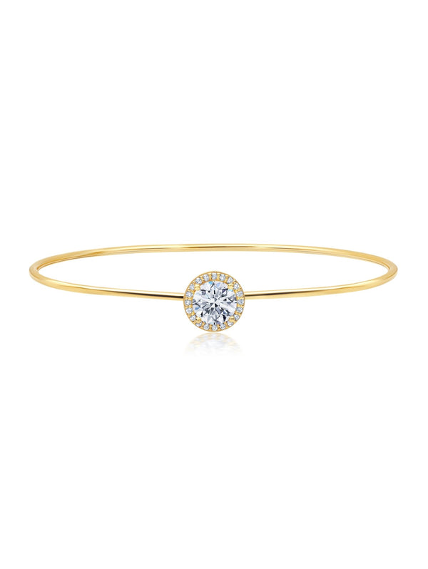 Round Solitaire Bangle - CRISLU