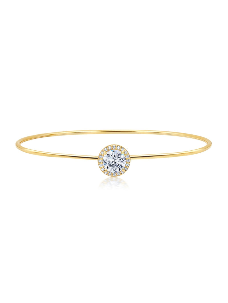 Round Solitaire Bangle - CRISLU
