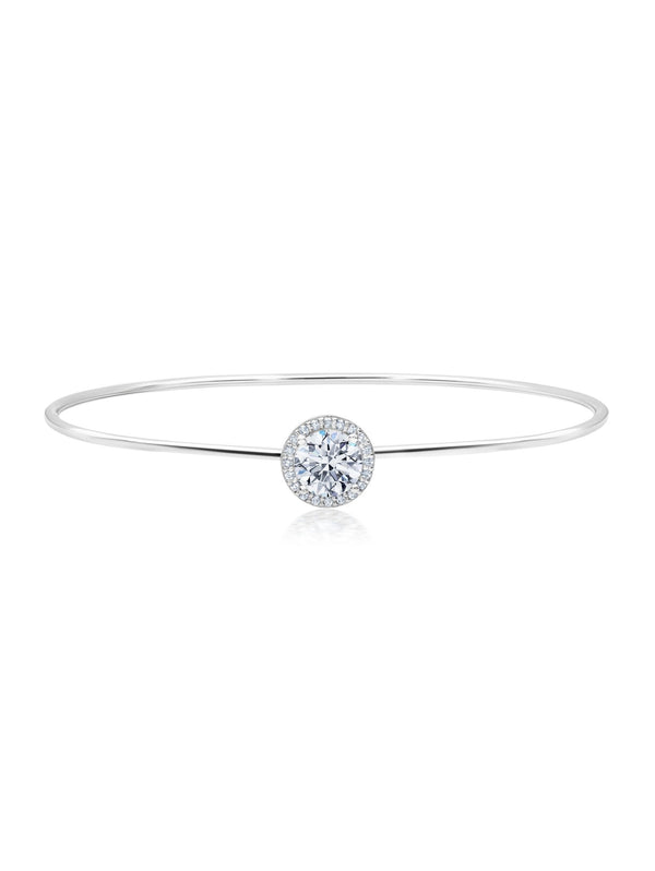 Round Solitaire Bangle - CRISLU