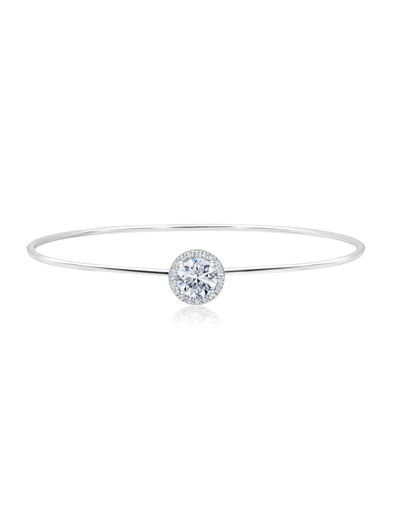 Round Solitaire Bangle - CRISLU