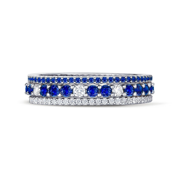 Sapphire and Clear Stunning Stacks Set - CRISLU