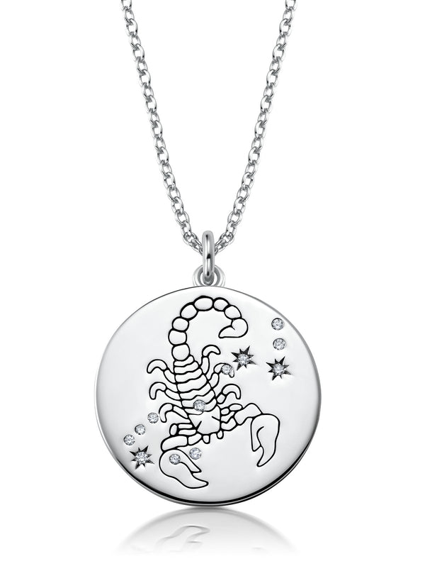 Scorpio - Zodiac Necklace Finished in Pure Platinum - CRISLU