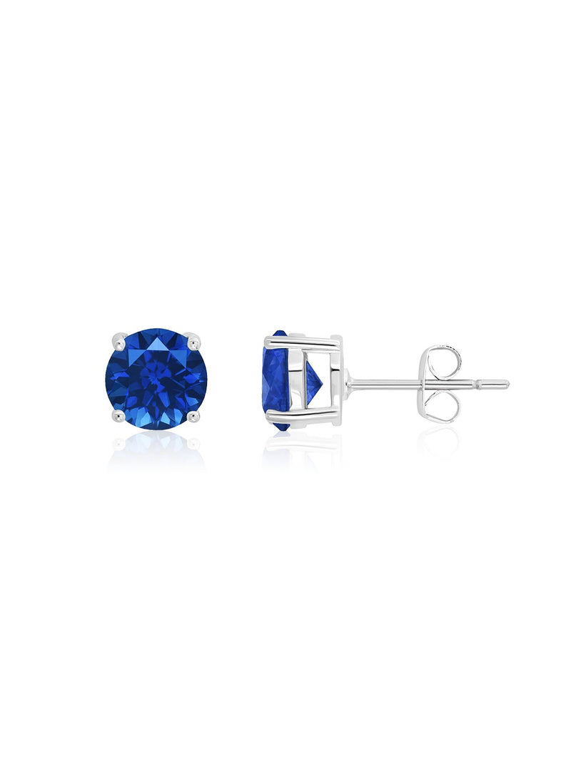 September Birthstone Stud Earrings Finished in Pure Platinum - CRISLU