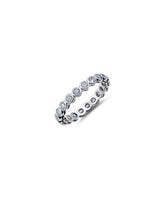 Sm CZ Bezel Eternity Band Finished in Platinum - CRISLU