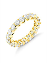 Small Round Cut Eternity Band Finished in 18kt Yellow Gold - CRISLU