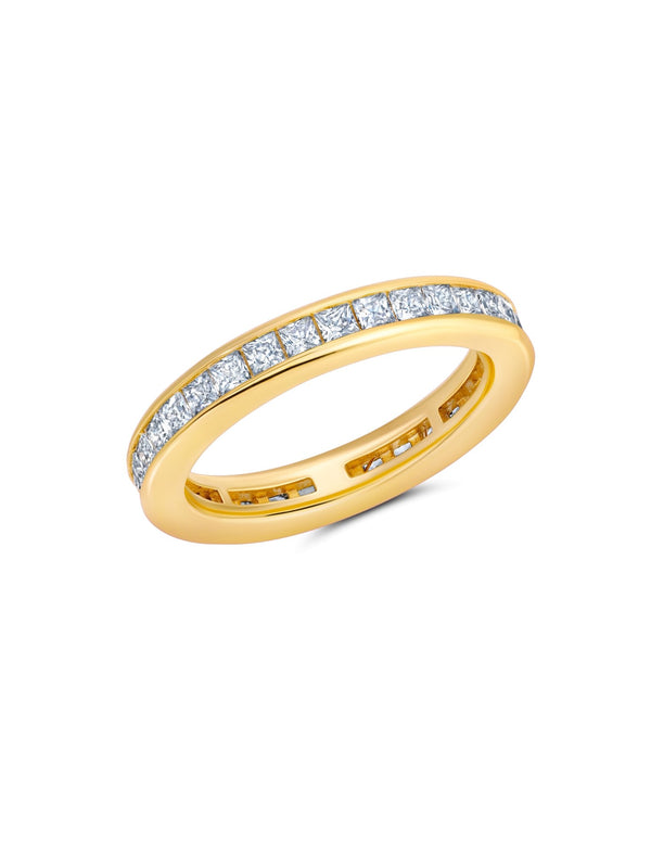 Square Princess Cut Channel Set Ring - CRISLU