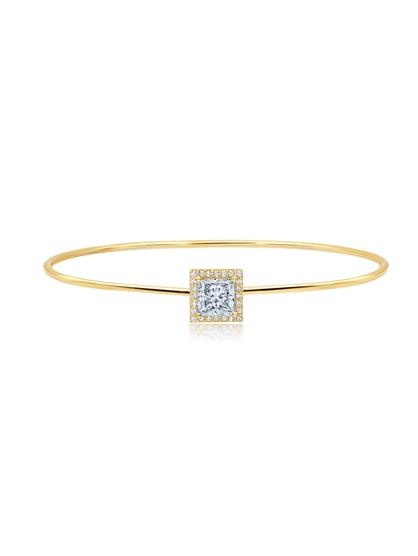 Square Solitaire Bangle - CRISLU