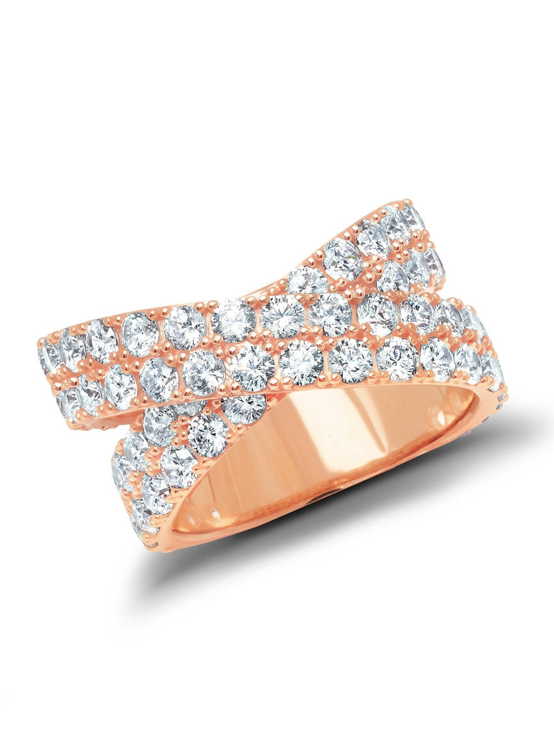 Stardust Ring Finished in 18kt Rose Gold - CRISLU