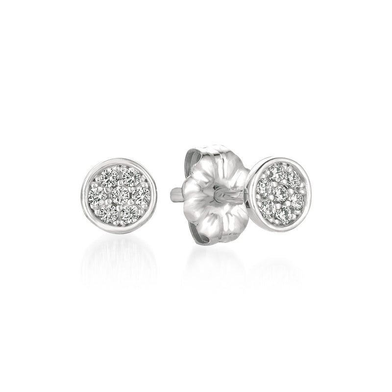 Sugar Drop Stud Earrings Finished in Pure Platinum - CRISLU