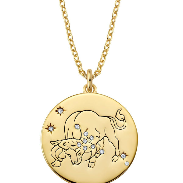Teen Girls Taurus Zodiac Necklace | The Children's Place - TAURUS