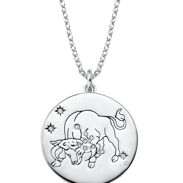 Taurus Astrology Horoscope Zodiac Silver & Emerald Necklace – Jai 108  Presents