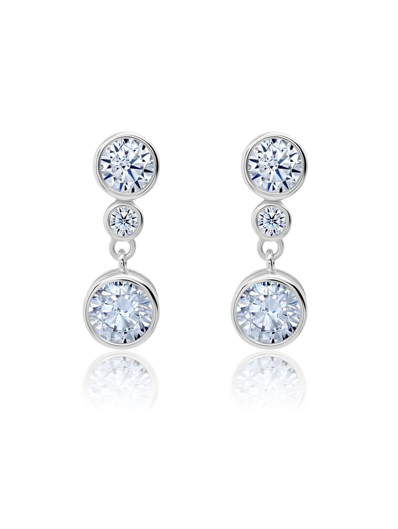 Crislu sterling on sale platinum earrings
