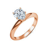 Tiffany Pear Cut Hand Set Cubic Zirconia Engagement Rings Finished In 18kt Rose Gold - CRISLU
