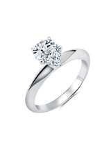 Tiffany Pear Cut Hand Set Cubic Zirconia Engagement Rings Finished In Pure Platinum - CRISLU